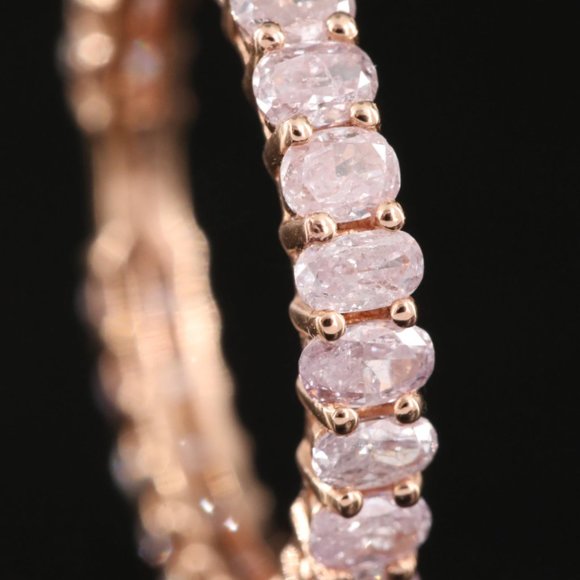 18K Rose Gold 1.80 CTW Pink Diamond Eternity Band - Picture 4 of 7